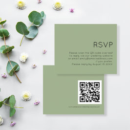 Haushaltseinfaches QR-Code Hochzeitssage Green UAW