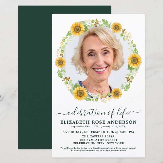 Haushaltsfeier zum Foto der Sonnenblumen (Vorne/Hinten)