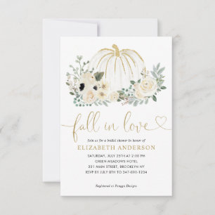 Haushaltsfloraler Fall von Liebe Pumpkin-Brautpart Mitteilungskarte