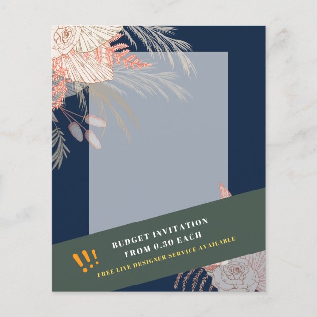 HAUSHALTSFLYER - KOSTENLOSES DESIGN - PAMPAS GRASS FLYER (Vorne)
