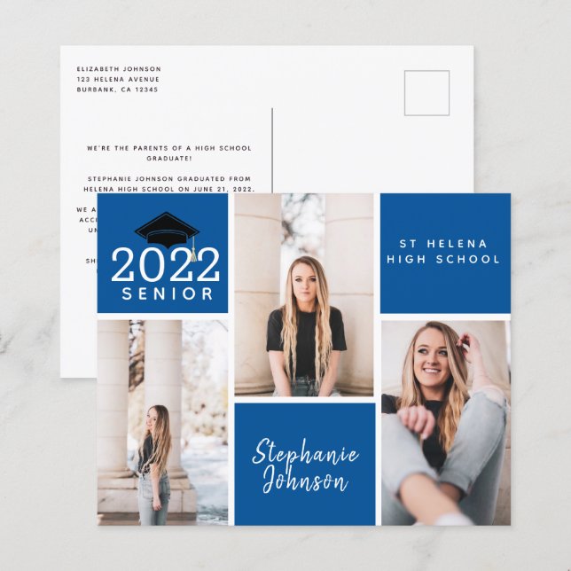 HAUSHALTSFoto Senior Abschluss Postkarte (Vorne/Hinten)