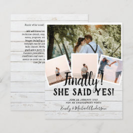 HAUSHALTSFOTO Verlobte Hochzeitsankündigung