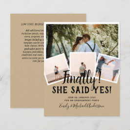 HAUSHALTSFOTO Verlobte Hochzeitsankündigung