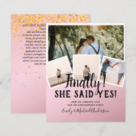 HAUSHALTSFOTO Verlobte Hochzeitsankündigung