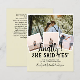 HAUSHALTSFOTO Verlobte Hochzeitsankündigung