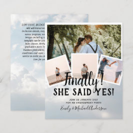 HAUSHALTSFOTO Verlobte Hochzeitsankündigung