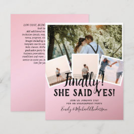 HAUSHALTSFOTO Verlobte Hochzeitsankündigung