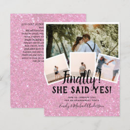 HAUSHALTSFOTO Verlobte Hochzeitsankündigung