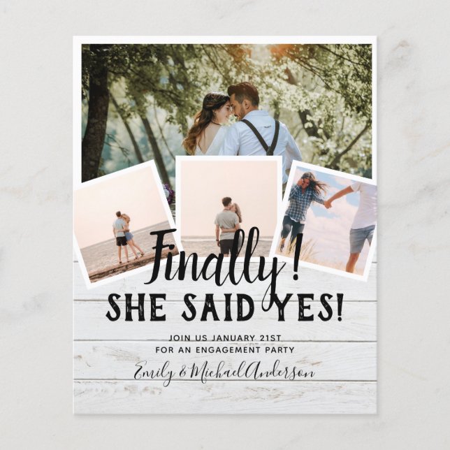 HAUSHALTSFOTO Verlobte Hochzeitsankündigung Flyer (Vorne)