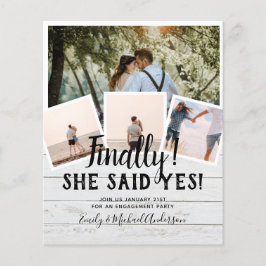 HAUSHALTSFOTO Verlobte Hochzeitsankündigung Flyer