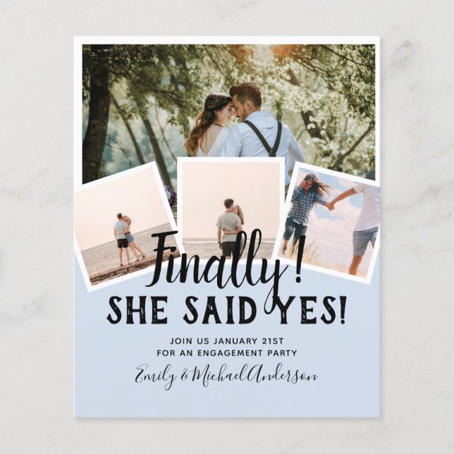 HAUSHALTSFOTO Verlobte Hochzeitsankündigung Flyer (Vorne)