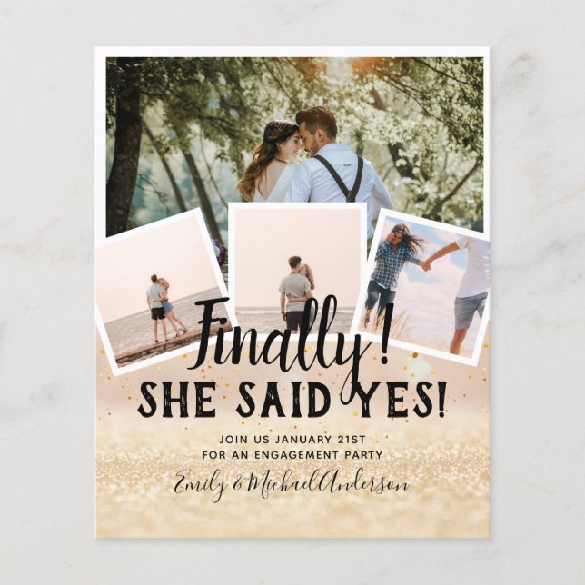 HAUSHALTSFOTO Verlobte Hochzeitsankündigung Flyer (Vorne)