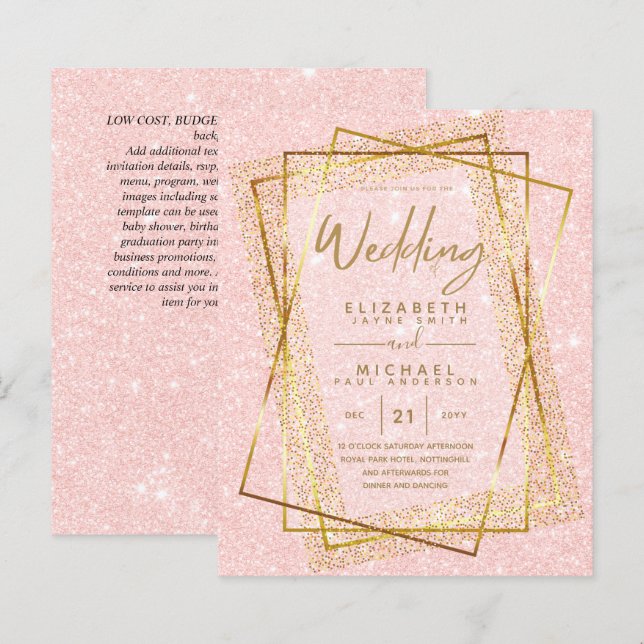 HAUSHALTSGOLD Glitzer Foil Look WEDATIONS (Vorne/Hinten)