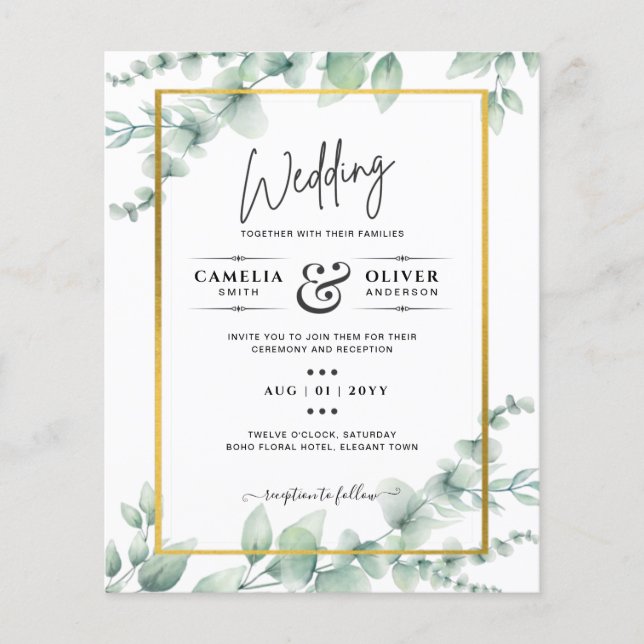 HAUSHALTSGRÜNE zum Hochzeitsempfang QR CODE-UAWG Flyer (Vorne)