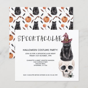 HAUSHALTSHalloween Spooktacular Schwarze Katze auf
