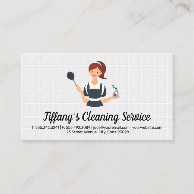 Haushaltshilfe | Badezimmer Tiles Business Card Visitenkarte (Vorderseite)