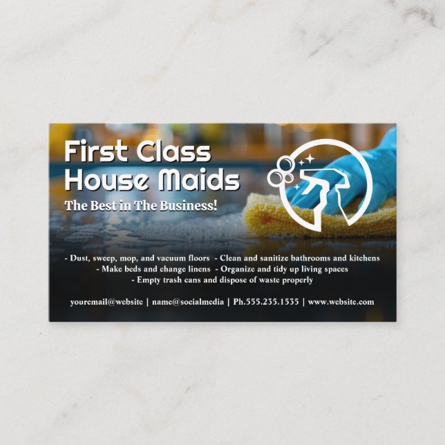 Haushaltshilfe für die Küche Visitenkarte (Vorderseite)