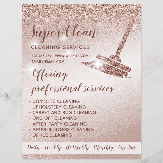 Haushaltshilfe ReinigungsHouse Sparkling Rose Gold Flyer (Vorne)