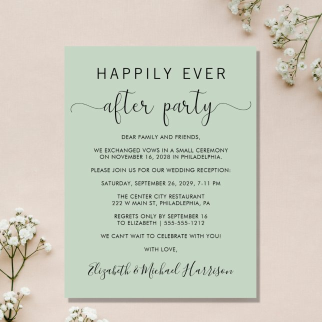 Haushaltshochzeit glücklich je nach Party (An affordable wedding announcement + reception invitation without compromising on quality or design)