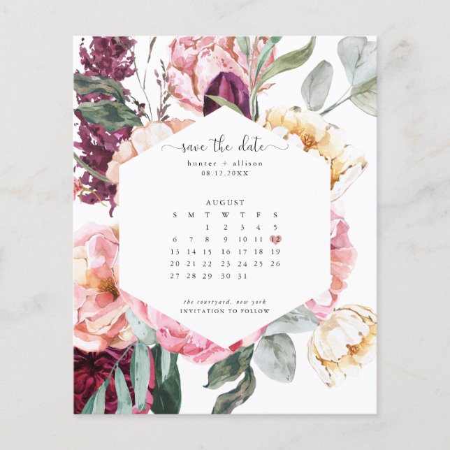 Haushaltskalender Save the Date | Annabeth Flyer (Vorne)