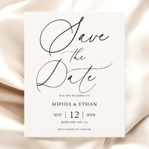 Haushaltskalligrafie Beige Wedding rettet das Datu Flyer