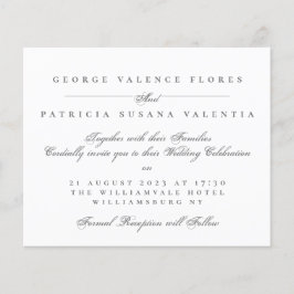 Haushaltskalligrafie Elegante Hochzeitlandschaft Flyer