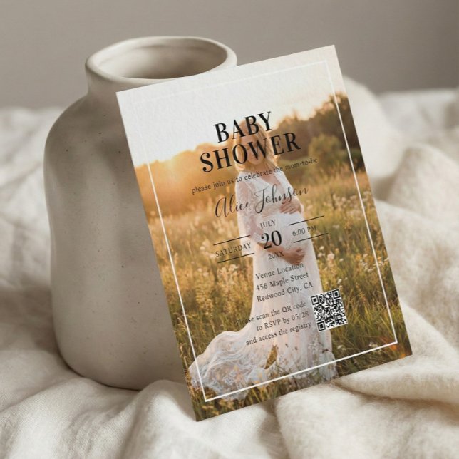 Haushaltskalligrafie QR Code Foto Babydusche (Von Creator hochgeladen)