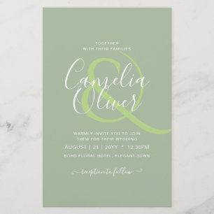 HAUSHALTSKARTE Apple Green Monochrome Text Flyer