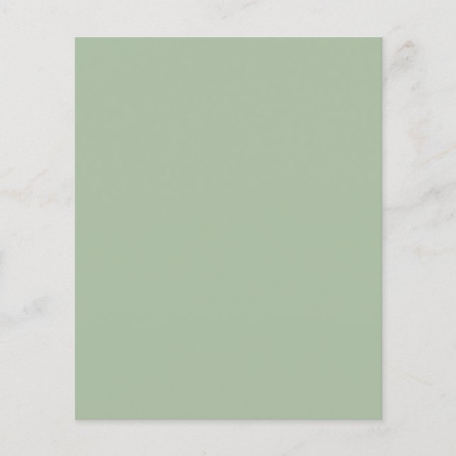 HAUSHALTSKARTE Apple Green Monochrome Text Flyer (Vorne)