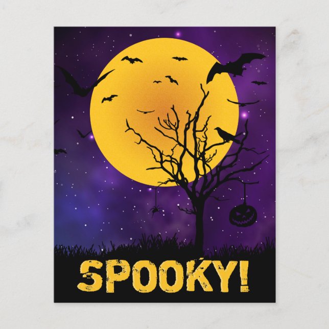 HAUSHALTSKARTE "Spooky Moon Halloween" (Vorderseite)