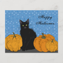 HAUSHALTSKATTE UND Kürbiskartons Halloween-Karte