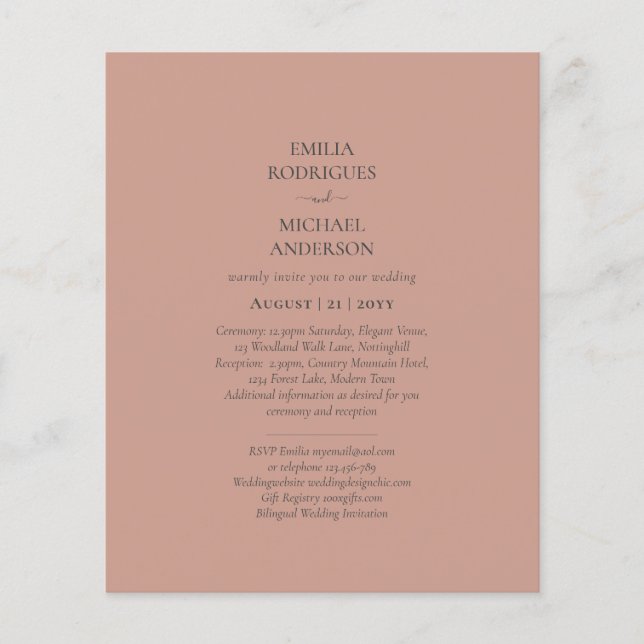 HAUSHALTSLEICHTER Terracotta Monochrome WEDD Flyer (Vorne)