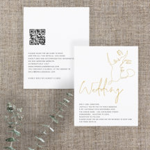 HAUSHALTSLINIE Art Faces Gold Glitzer QR Hochzeit