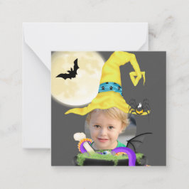 HAUSHALTSMINI Halloween Hexenvorlage Mitteilungskarte
