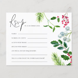 HAUSHALTSMistletoe Foliage WeihnachtsWedding RSVP