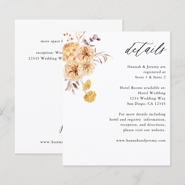 Haushaltsmittel: Gelbe goldene Blumenstrauß Detail (Vorne/Hinten)