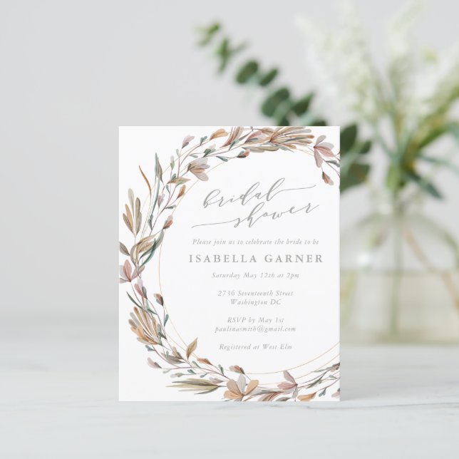 Haushaltsmittel Rustikales Brautparty (Stehend Vorderseite)