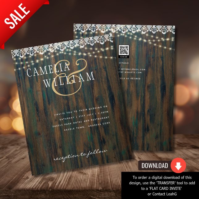 HAUSHALTSMITTEL RUSTISCHE HOLZLICHTEN LACE Wedding (Von Creator hochgeladen)