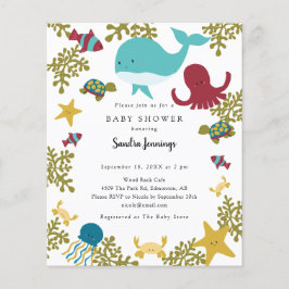 Haushaltsmittel unter der Sea Baby Shower Niedlich