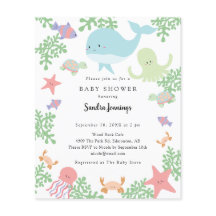 Haushaltsmittel unter der Sea Baby Shower Niedlich