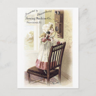 Haushaltsnähmaschinen-Sammelkartenspiel Postkarte