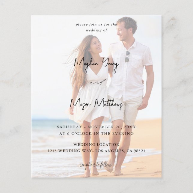 Haushaltsnamen Modernes Foto 6 Hochzeit V3 Flyer (Vorne)