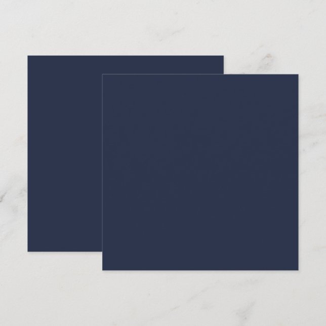 HAUSHALTSNavy Blue Monochrome WEDING Dankeskarte (Vorne/Hinten)
