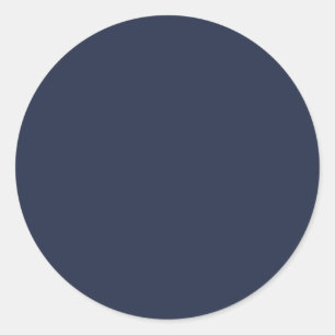 HAUSHALTSNavy Blue Monochrome WEDING Runder Aufkleber