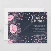 HAUSHALTSNavy Rosa Rosegold Hochzeit Floral