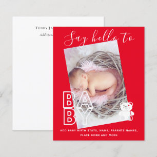 HAUSHALTSNEUES Baby-FOTO-Statistiken halten Ankünd