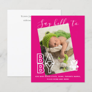 HAUSHALTSNEUES Baby-FOTO-Statistiken halten Ankünd
