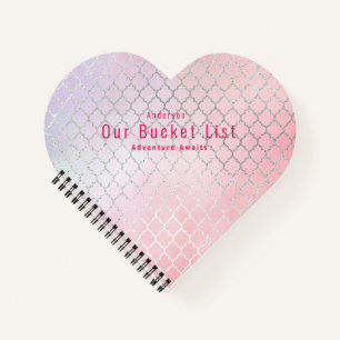 Haushaltspaare Pink BUCKET LIST Keepake Geschenk Notizbuch