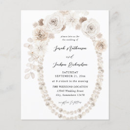 Haushaltsperlen und Hochzeiten mit weißer Blüte Flyer