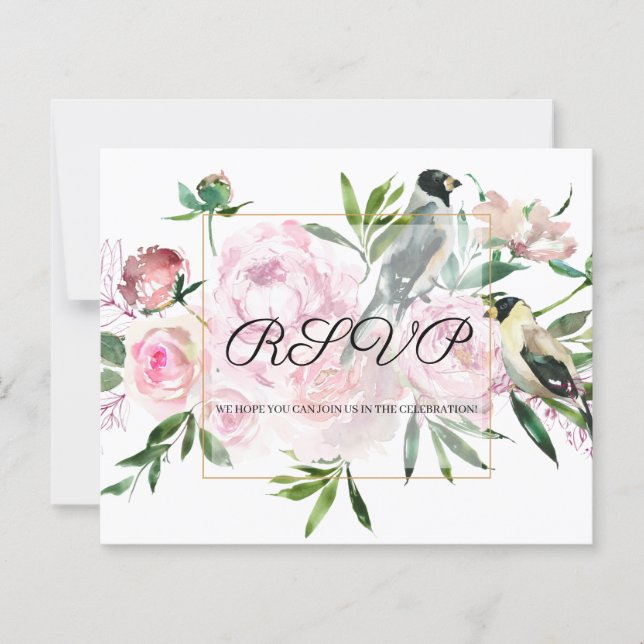 HAUSHALTSPLAN/Blume RSVP-Karte (Vorderseite)